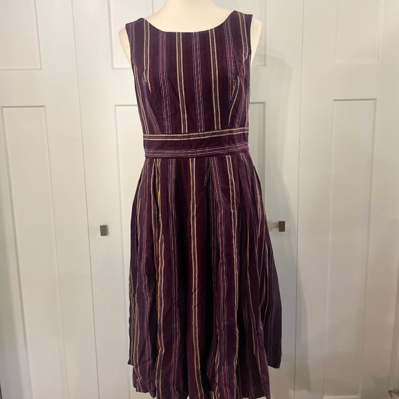 ModCloth Striped purple dress size 8 - Picture 1 of 3